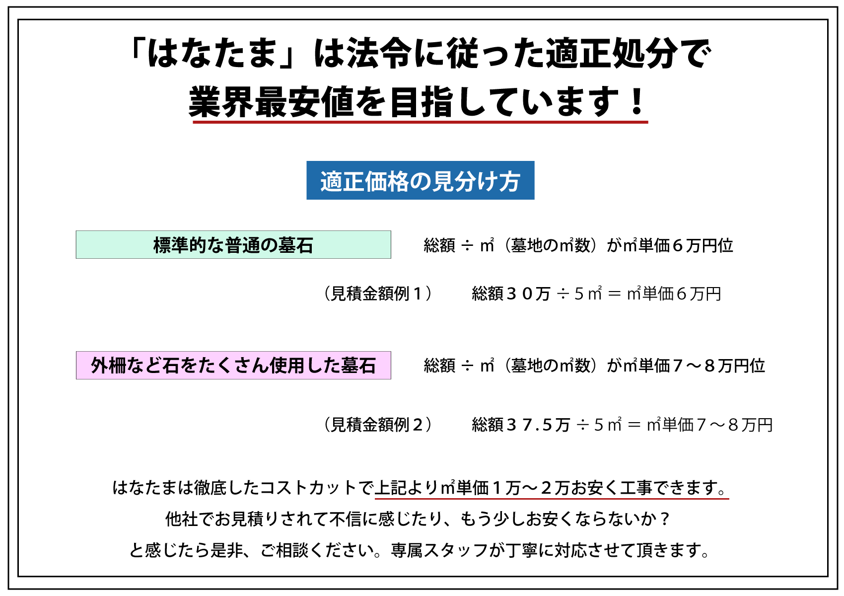 低価格でも安心の墓じまい｜供養の総合サービスはなたま